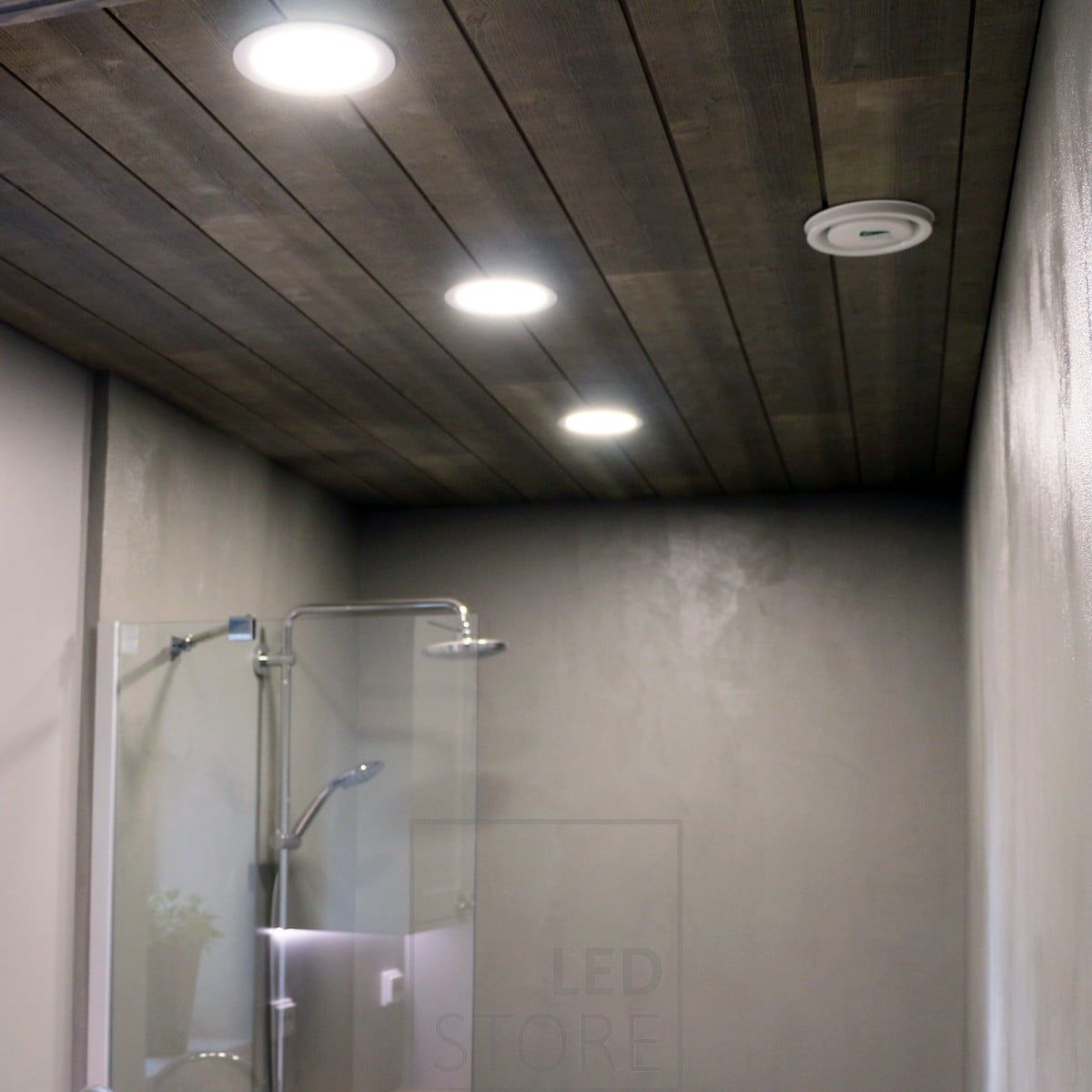 Plafonds illuminating the bathroom. Led plafonds provide a uniform light and are ideal for general lighting. Ledstore.fi